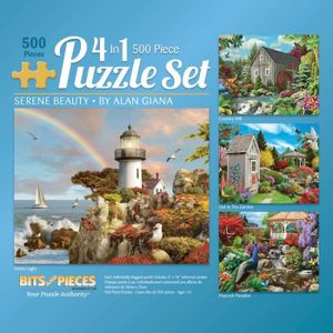 PUZZLE Lot Multiple 4 En 1 – Puzzles De 500 Pièces Pour A