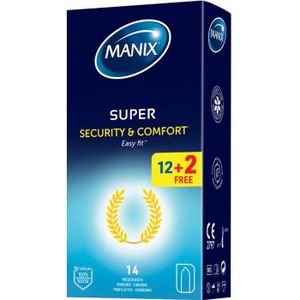 PRÉSERVATIF Préservatifs Manix Super x12+2