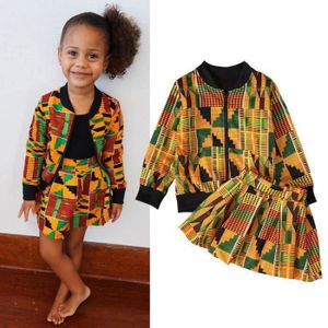 Ensemble de vêtements ENSEMBLE DE VETEMENTS ORANGE 2-7 Ans Bébé Enfant Fille Ensemble de Vêtement Ethnique Automne Style Bohême Afrique Boho : Veste