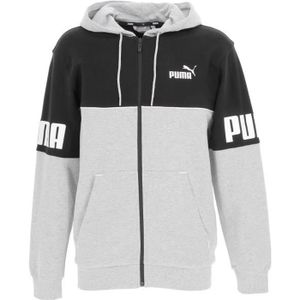 SWEATSHIRT Sweat à capuche zippé - PUMA - Homme - gris et noi