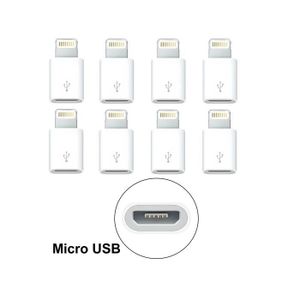 CÂBLE TÉLÉPHONE Lot 8 Adaptateurs Micro USB vers Lightning pour Ap