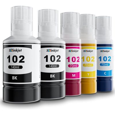 E102 Tinte Kompatibel Mit ET-2700, ET-2850, ET-3700, ET-4750, ET-15000 – 5-Farben-Multipack