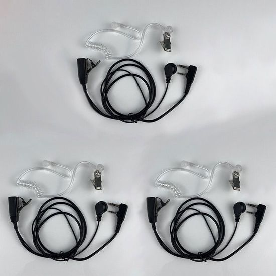 Écouteurs Anti-radiation à Tube Acoustique – Jack 3.5 Mm – Noir (neuf)