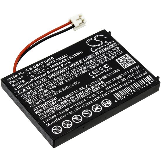 Batterie 1000mAh TECHTEK Pour Rapoo VT950 - Rechargeable Li-ion 3.7V Remplacement ICR14500