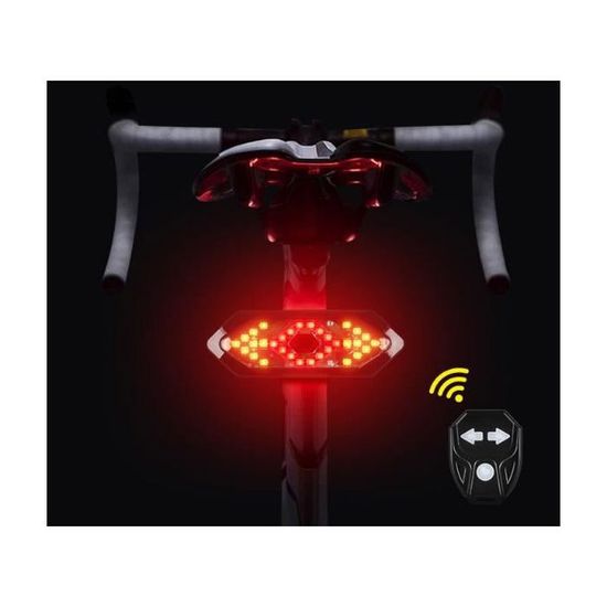 MASO Feu arrière de vélo LED Clignotants avec télécommande sans Fil MASO Feu arrière de vélo LED Clignotants avec télécommande sans Fil