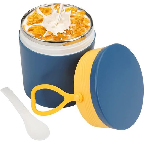 Boîte repas isotherme 500ml boîte à déjeuner mini lunch pot bol muesli a  emporter tasse de céréales coupe du yaourt pot de collati - Cdiscount Maison