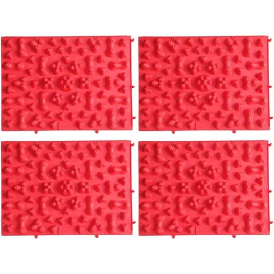 Lot De 4 Tapis Caoutchouc Universel