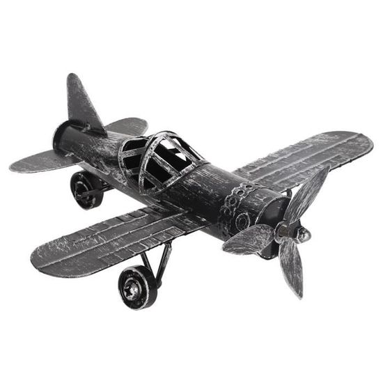 Modèle D'avion Vintage En Métal - Décoration Biplan Avion Miniature