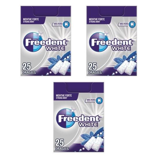 FREEDENT Chewing gum - Menthe verte - 5x5 tablettes 65g - Cdiscount Au  quotidien