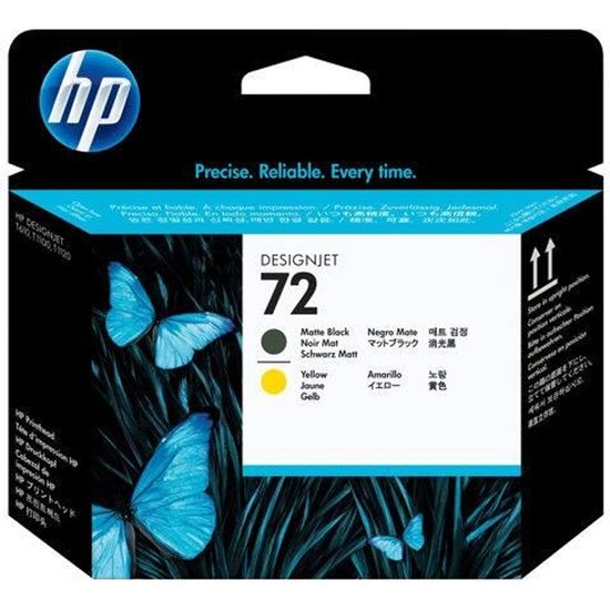 HP Tête d impression 72 Original - Noir mat et jaune - Capacité standard