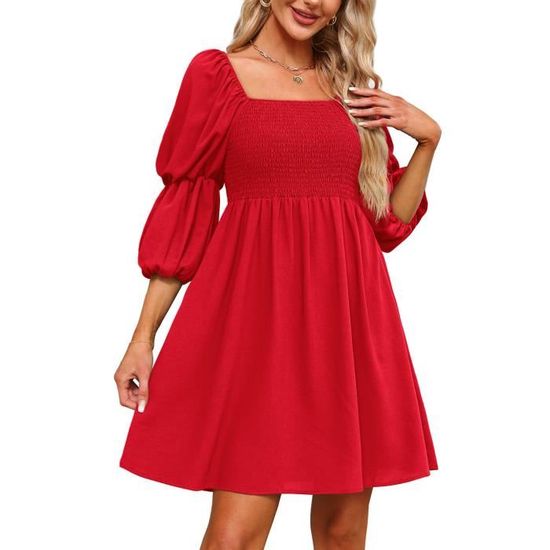 Robe Décontractée Eliza J - Taille 6 (US) - Manches 3/4 - Rose/Noir/Blanc - Occasion Très Bon État