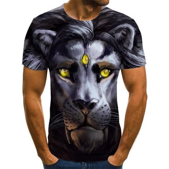 T-shirt Animal Classico Homme – Logo, Col Rond, Manches Courtes, Décontracté Et Léger