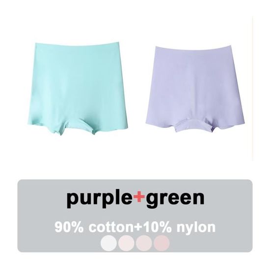Shorty Invisible Femme Sans Couture - 85% Nylon/15% élasthanne, Doublure Coton, Anti-remontée, été - 12