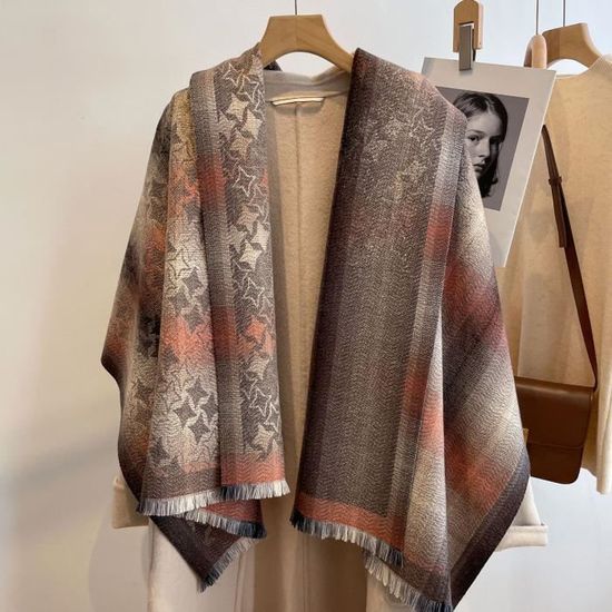 Écharpe Femme Cachemire Pashmina 200x70 Cm - Foulard Chaud Et Élégant Pour Hiver