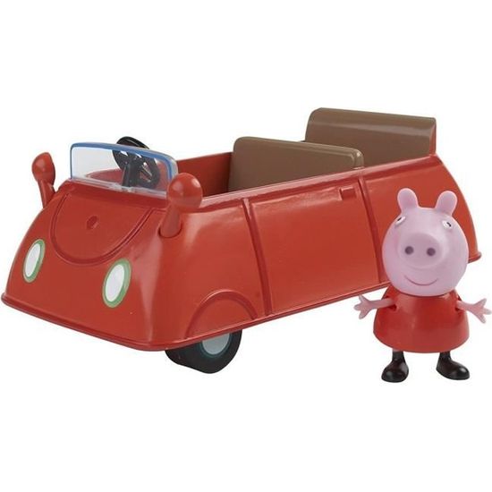 Coffret Peppa Pig : Voiture Rouge de Peppa avec Figurine Peppa - Peppa Le Cochon - Jouet Enfant - Dessin Anime