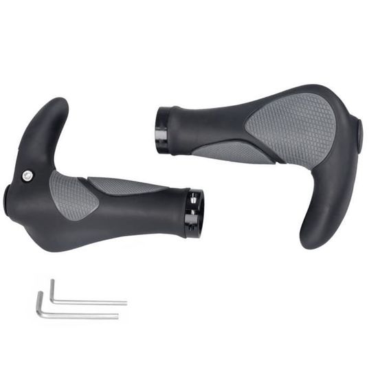 Poignées De Guidon Vélo Antidérapantes – Aluminium, Caoutchouc TPR, Double Verrouillage, 4 Couleurs