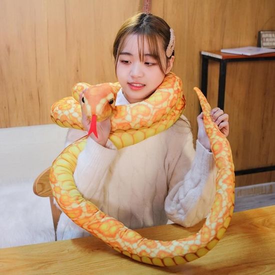 Jouet en peluche serpent python géant SALALIS - 300cm - Blanc ...