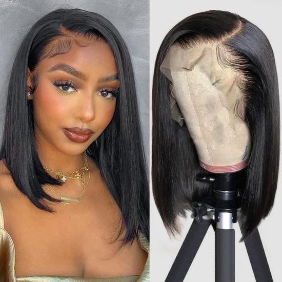 Perruque Brésilienne Cheveux Humains 22 Pouces - Bouclée, Densité 200, Bonnet Lace Frontal 13*4