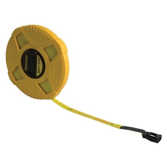 Mètre Ruban Fibre De Verre 30 M Boîtier Ouvert Stanley – Ruban Long Haute Précision Chantier