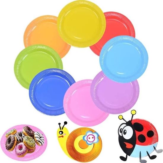 Lot De 80 Assiettes + Serviettes Motif Marguerites Blanches - Pour 20 Personnes - Fêtes, Anniversaires, Mariages