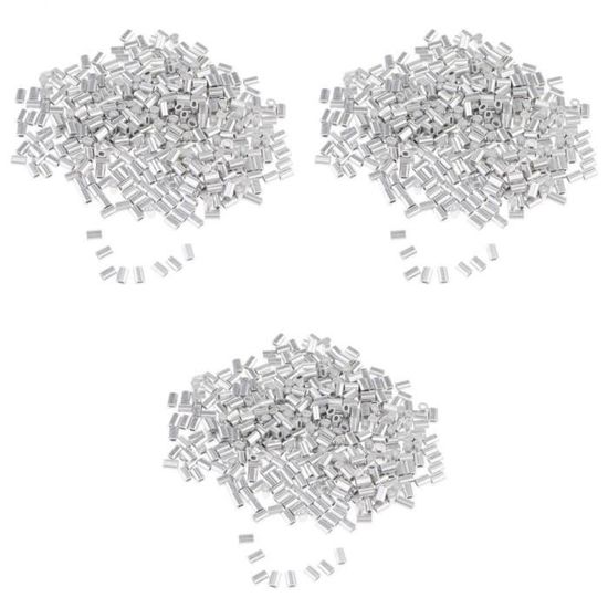 Manchons à Sertir Pour Pêche - Simple Baril - Cuivre - Lot De 100 - 0,8mm à 11mm