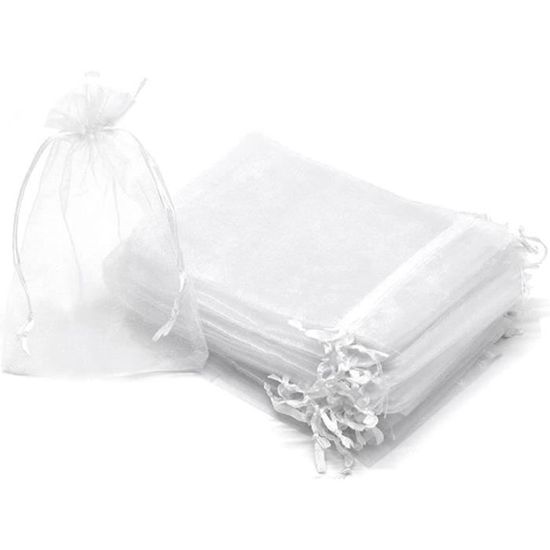 Lot De 50pcs Sachets Pochettes Cadeau En Organza 7X9cm Sac à Bijoux