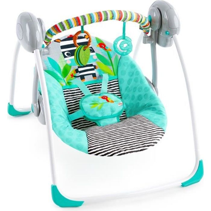 BRIGHT STARTS Balancelle Compacte Bébé Zig Zag Zebra