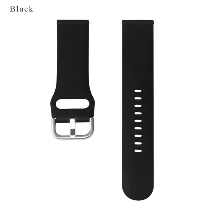 Montre connectée,BOORUI bracelet en Silicone pour Huami Amazfit Bip dragonne 20-22mm pour Samsung - Type Black-20Amazfit bip or gts