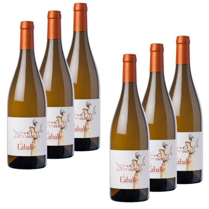 Lot 6x La Demoiselle de Laballe - Domaine de Laballe - Blanc 75cl - SUD OUEST - Côtes de Gascogne - Agriculture raisonnée