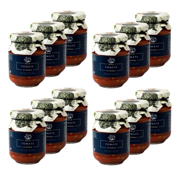 Lot 12x Sauce tomate aux olives - pot 300g