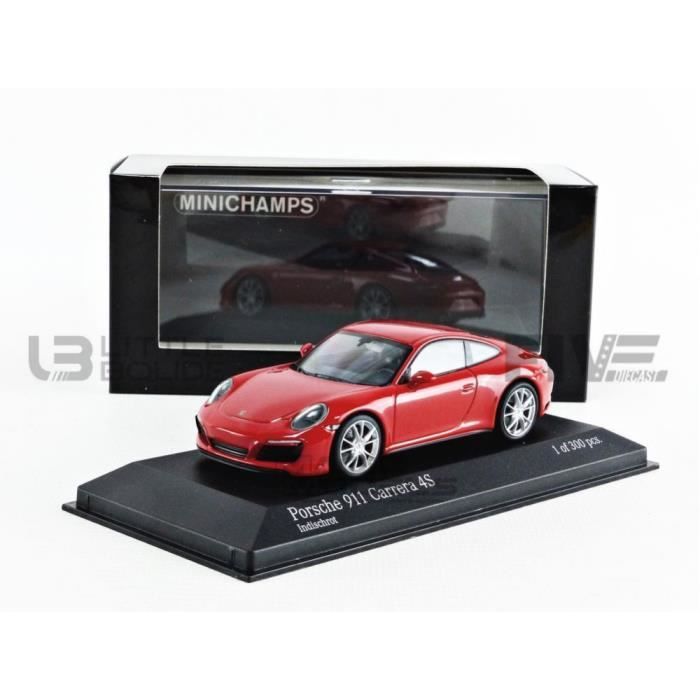 Voiture Miniature de Collection - MINICHAMPS 1/43 - PORSCHE 911 / 991 Carrera 4S - 2016 - Red - 410067240