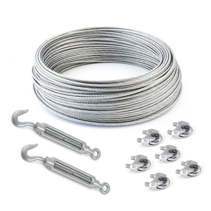 200 m Fil Acier Tress/é 1,6 mm Robuste Conducteur 7 x 0,5 Cl/ôture /Électrique 3***