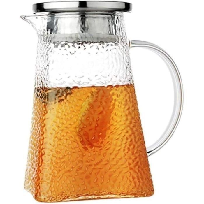Thebot Cup 1 Litre Jus de Verre Grande capacité Théière Robuste Convient Parfaitement au thé glacé Thé de thé Bouteilles de Lait de