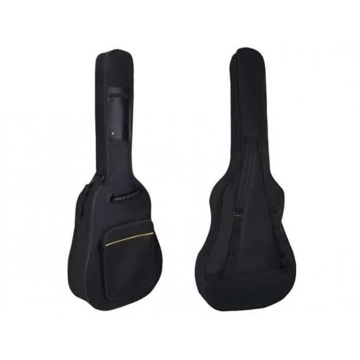 Housse étui Matelassé de Guitare Guitares Acoustiques et Classiques 4/4 Noir