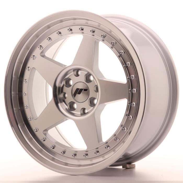 1 jante alu Japan Racing JR6 17x8 ET20 4x100-108 Machined Sil avec bague 74,1