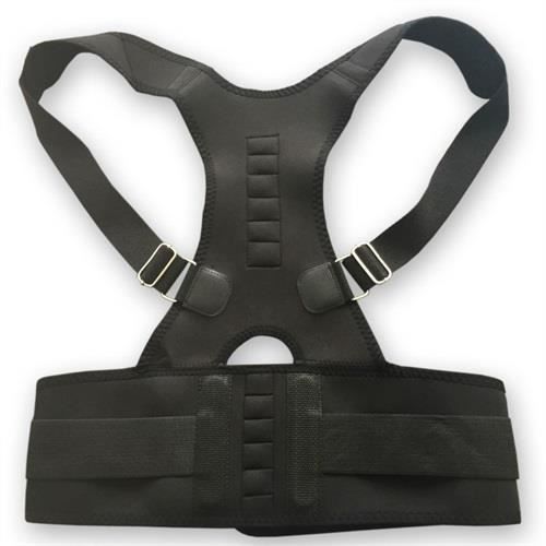 CEINTURE LOMBAIRE,Réglable Orthopédique Dos Posture Soutien Bretelles Ceinture Correcteur de Posture Magnétique - Type Black-S