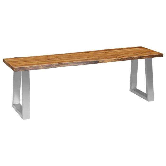 Chic Banc de rangement Meuble Bas Coffre Jardin Décor - Banc de Salon Cuisine Banquette d'Entrée 140 cm Bois d'acacia massif ®CWVNXB