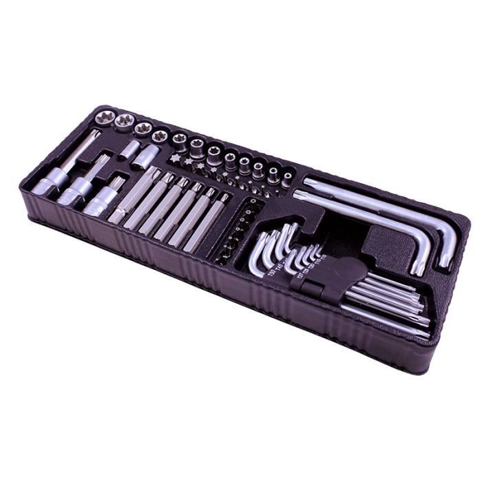 George Tools inlay 3 – Clés, embouts et douilles torx, 52 pièces