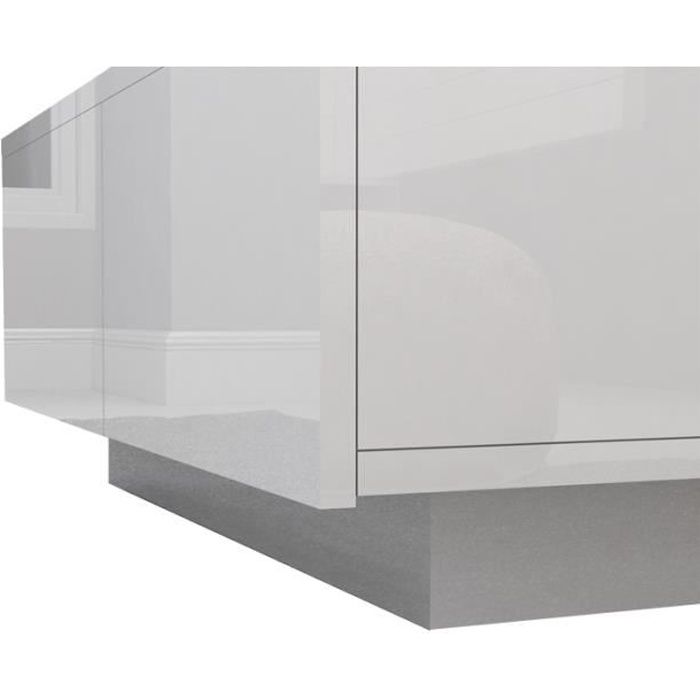 Table basse de salon blanche Grande table basse contemporaine pour bureau à domicile Table basse haute brillance en bois moderne