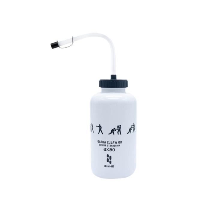 Gourde - Bouteille isotherme,bouteille d'eau avec longue paille sans BPA,bouteille d'eau de boxe pour gardien de bu- White[B7768]