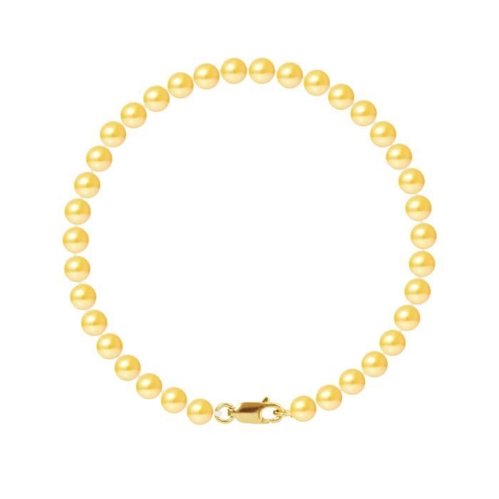 PERLINEA Bracelet Perles de Culture et Or Jaune 375° Femme