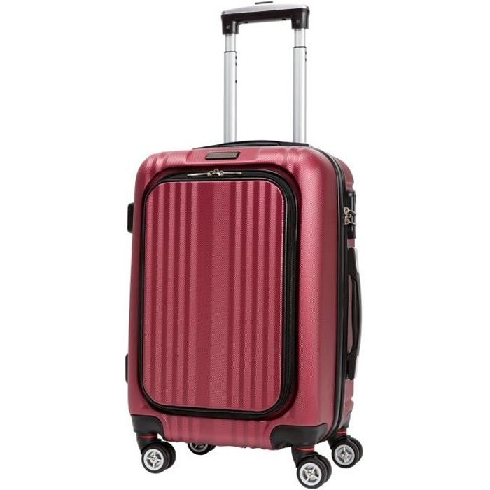 CDB Valise cabine Low Cost rigide ABS 8 Roues 48 cm Bordeaux