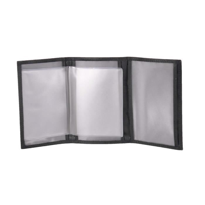 FRANCINEL porte carte en cuir façon  peau de pêche  etui à carte grise réf 47971 noir (2 couleurs disponible)