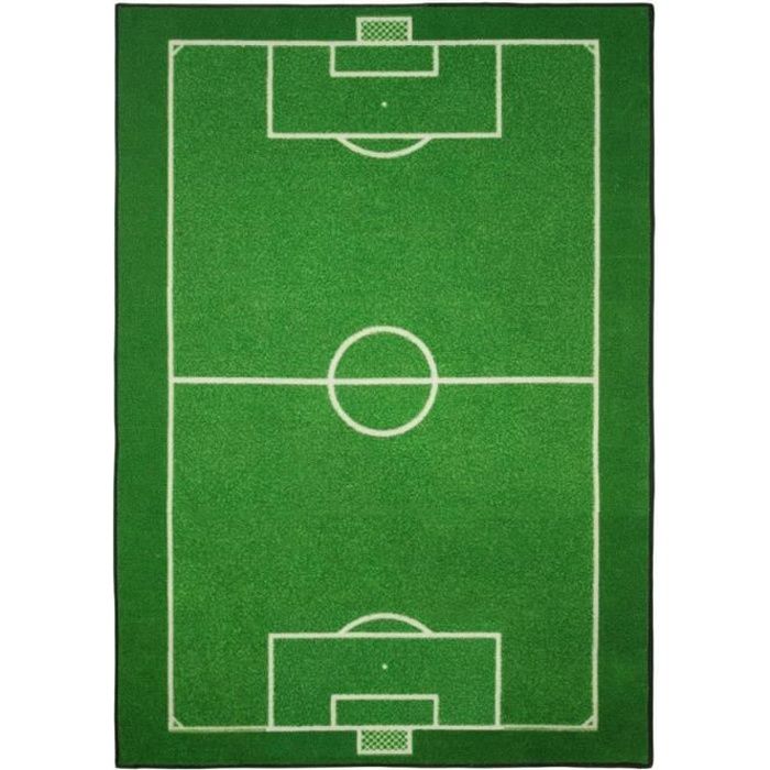Tapis enfant Terrain de Football 133 x 95 cm chambre Foot GUIZMAX
