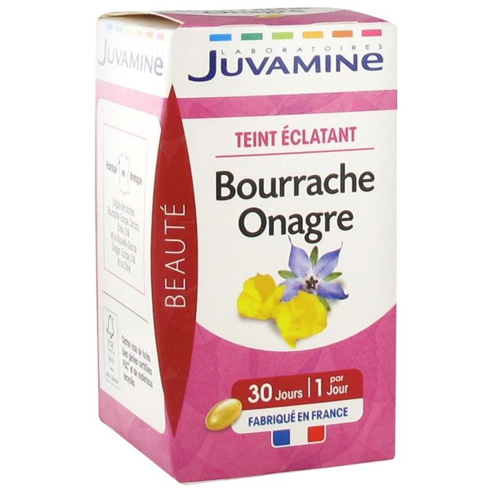 Juvamine Teint Eclatant Bourrache Onagre 30 capsules