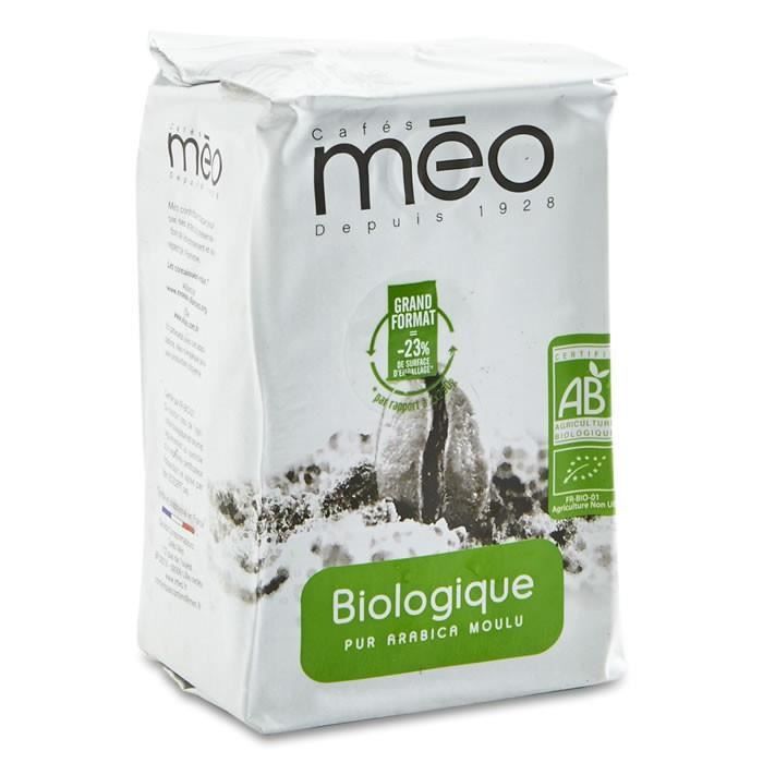 LOT DE 12 - MEO : Café pur Arabica moulu bio 500 g
