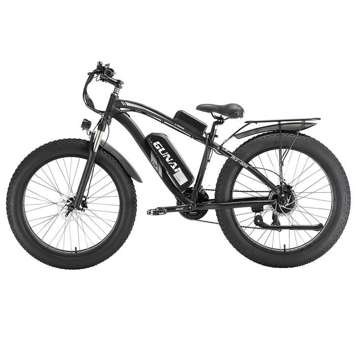 VTT électrique-GUNAI-21 vitesses-Freins à disque-alliage d'aluminium-Noir