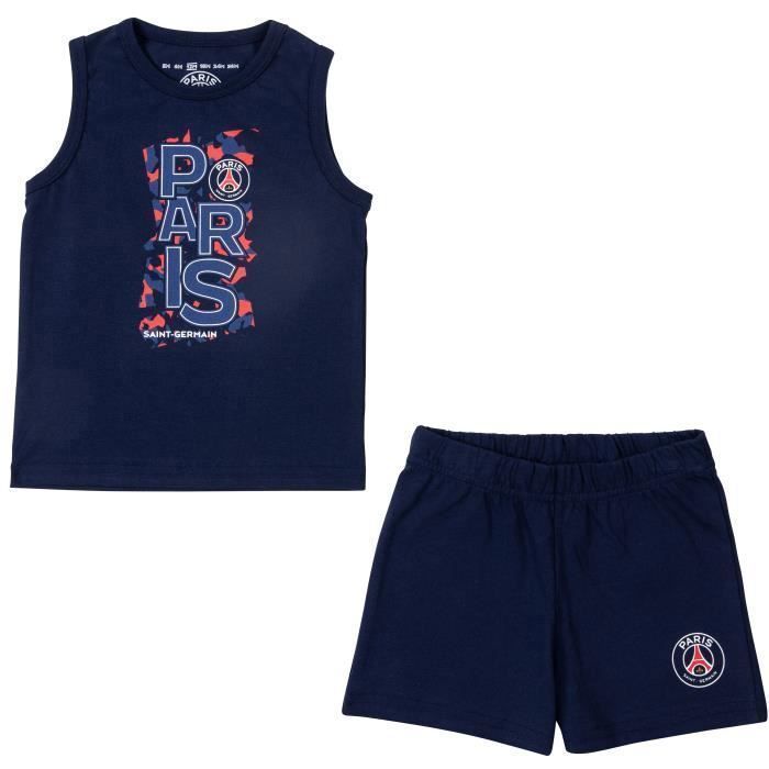 Ensemble Débardeur short bébé garçon PSG - Collection officielle PARIS SAINT GERMAIN