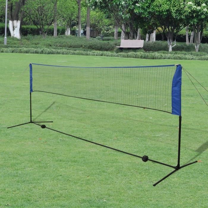Filet de badminton avec volants 300 x 155 cm
