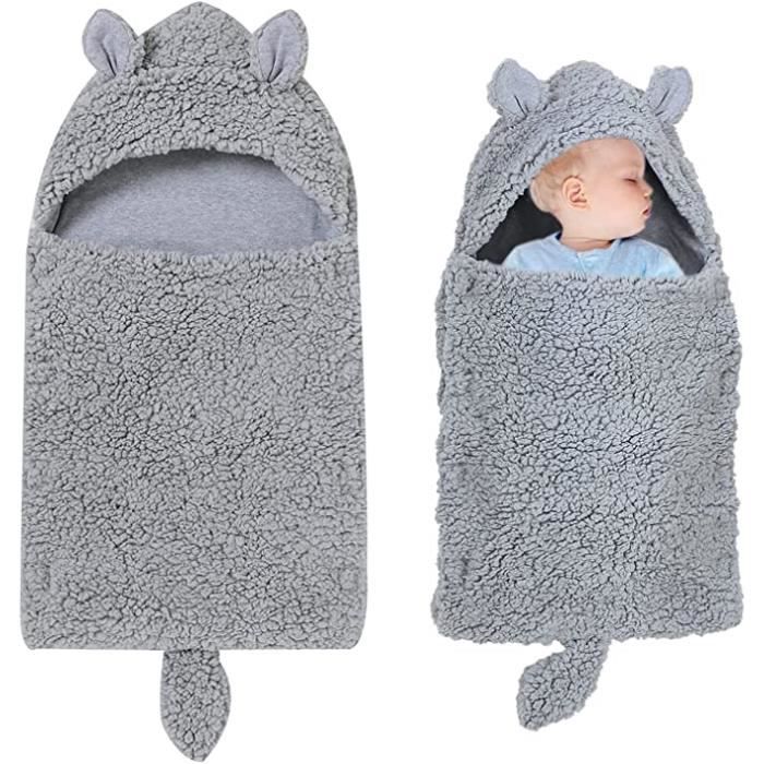 XJYDNCG Nid d'ange - Couvertures à emmailloter - Sac de couchage confortable pour bébé - Convient pour les 0 à 6 mois - GRIS